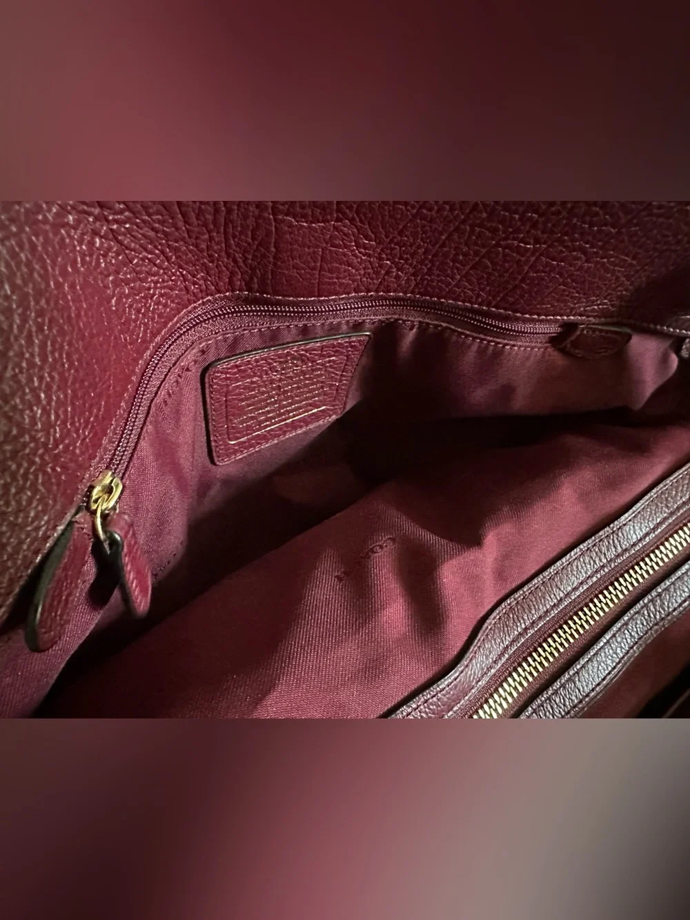 COACH F37167 MERCER ML SATCHEL X-BODY GRAIN LEATHER bordeaux Authentic